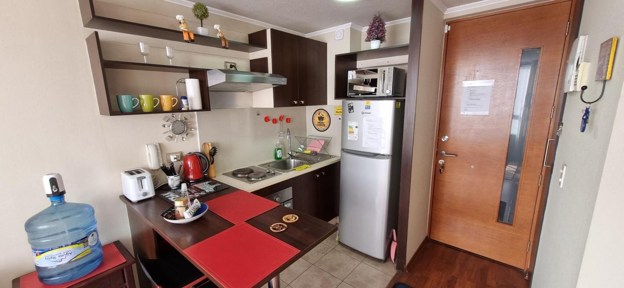 Departamento Completo Con Vista A La Ciudad, A Pasos Del Metro Santa Isabel, Barrio Italia, Providencia Santiago